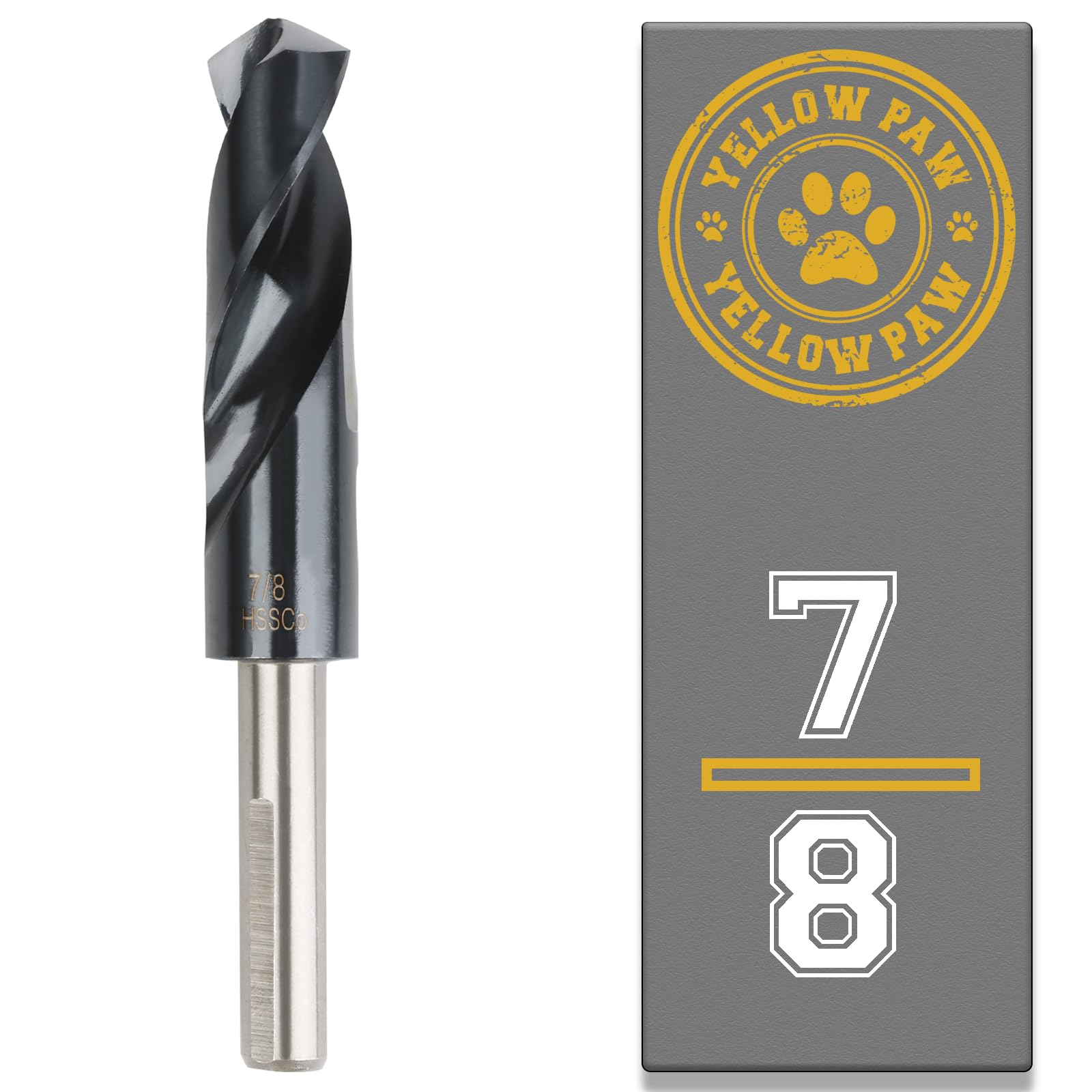7/8 Inch Drill Bit for Metal - Industrial Grade M35 Cobalt Titanium Aluminum Nitrite - 7/8" Diameter & Total Length of 6" with Working Length of 3"