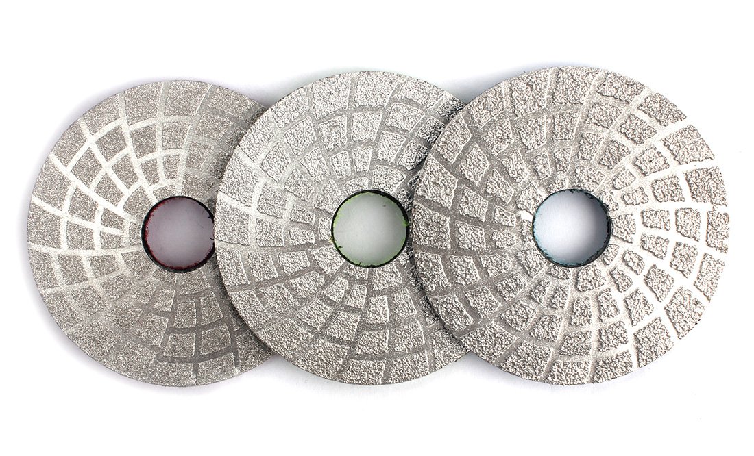 3" inch Vacuum Brazed Diamond Sanding Pads 3pcs/lot for Granite Glass Concrete Ceramics Hard Materials