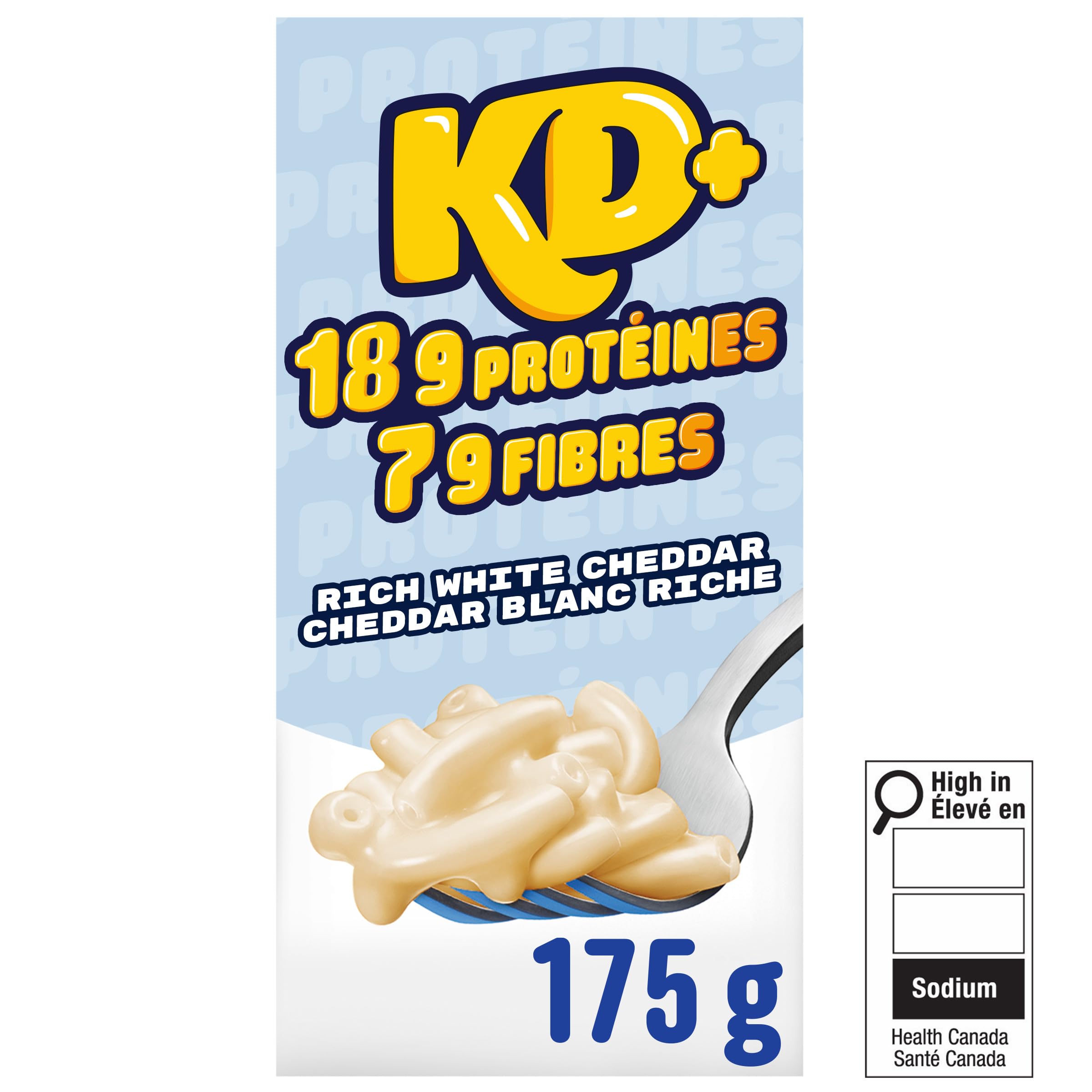 Kraft Dinner Protein Plus White Cheddar Macaroni & Cheese 175 g Box