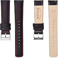 Vista 5 de Ritche - Correa de reloj de cuero de liberación rápida, 18, 19, 20, 21, 22, 23 y 24mm