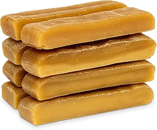 Healthy Yak Cheese Himalayan Chew, All-Natural & High in Protein, Odorless & Long Lasting Yak Chews for Large Dogs & Medium Dogs, Dog Chews for Aggressive Chewers (Large, 8-Pack)