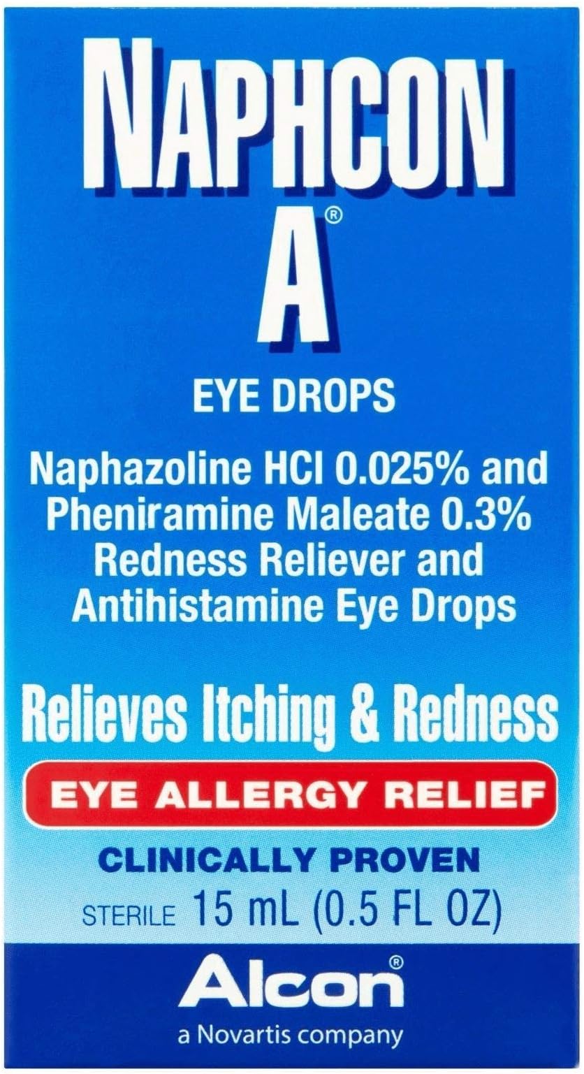 Pack of 4 - Alcon Naphcon A Eye Allergy Relief Eye Drops.5 Oz