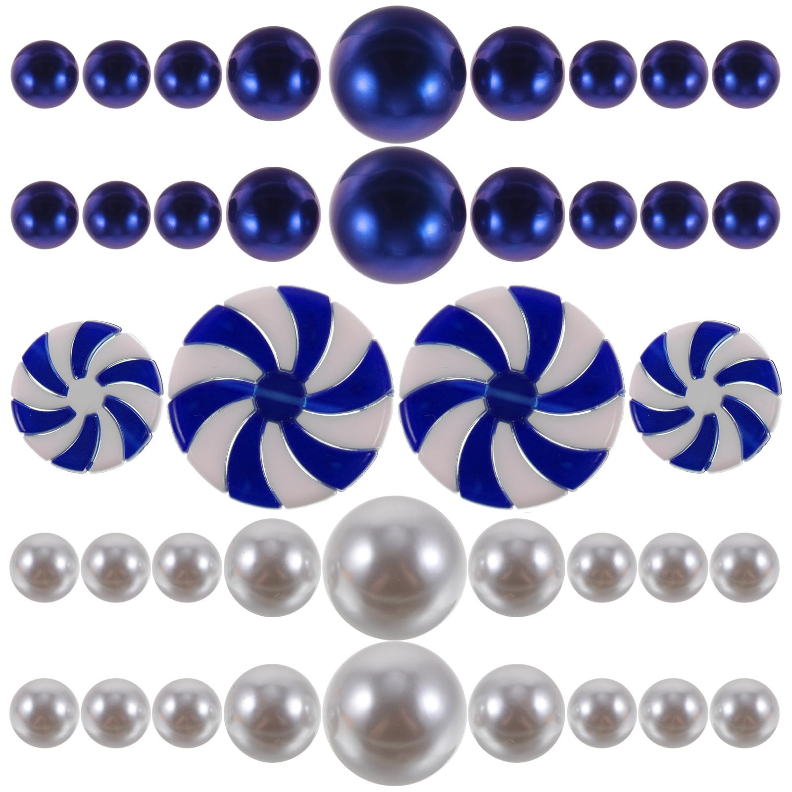 TOYANDONA 4 Sets Weihnachts‑vasenfüller aus Acryl Blau, Leicht und Tragbar | Tischdeko und Raumgestaltung, Dekorative Kugeln, Passend als Cup Dekor, Schöne Optik