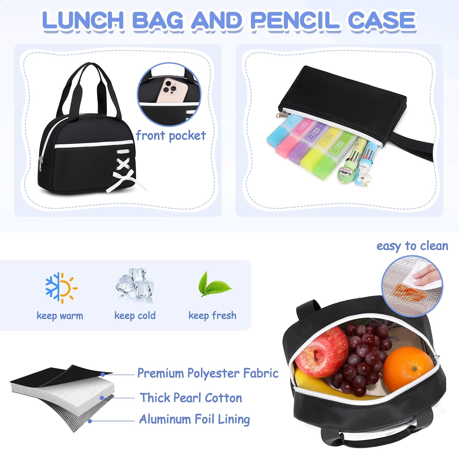 Kids Backpacks for Girls Teens Kawaii Bookbag for Elementary Primary Middle High School Daypack - Image 5