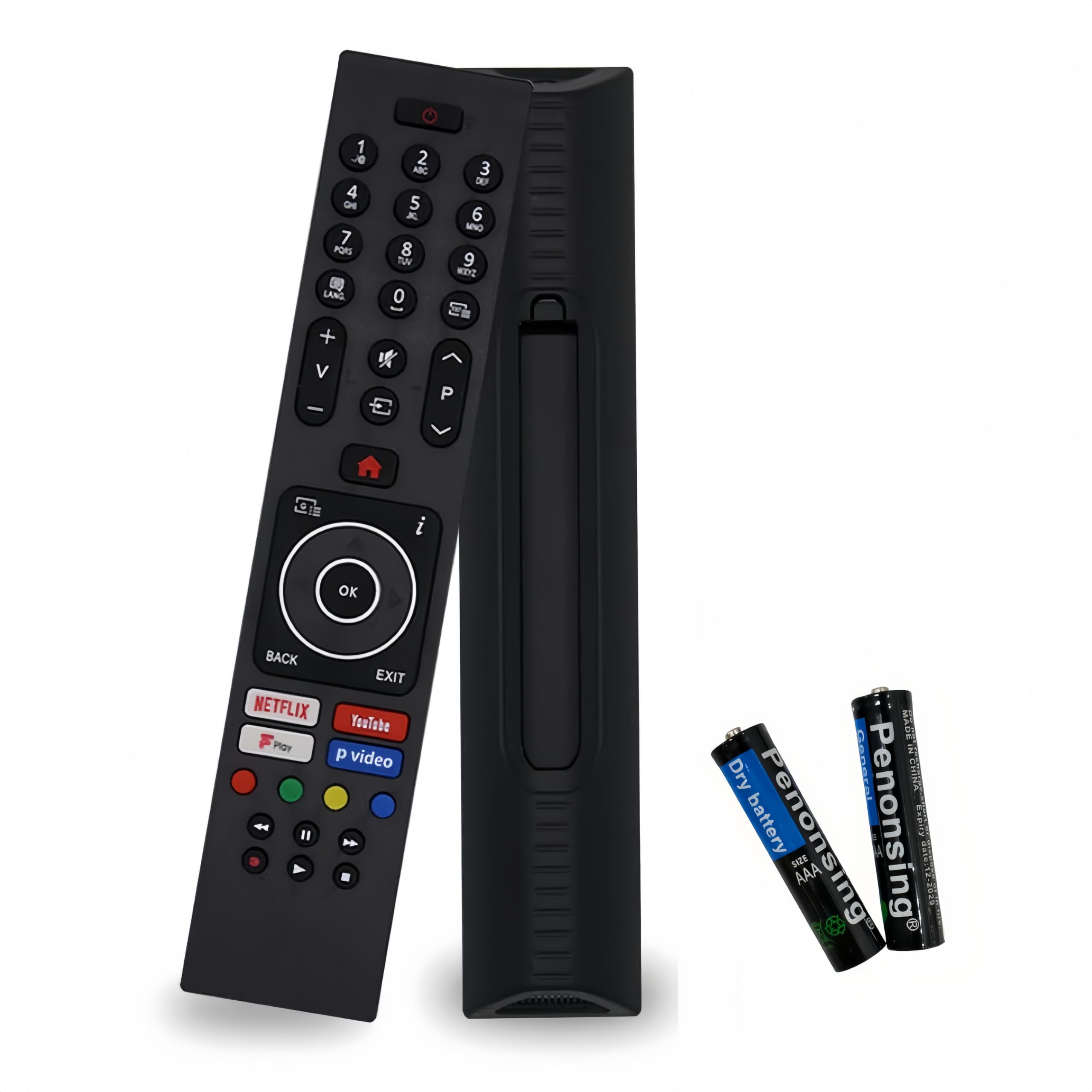 Telecomando universale di ricambio compatibile con le Smart TV | Batterie incluse, scorciatoie per lo streaming
