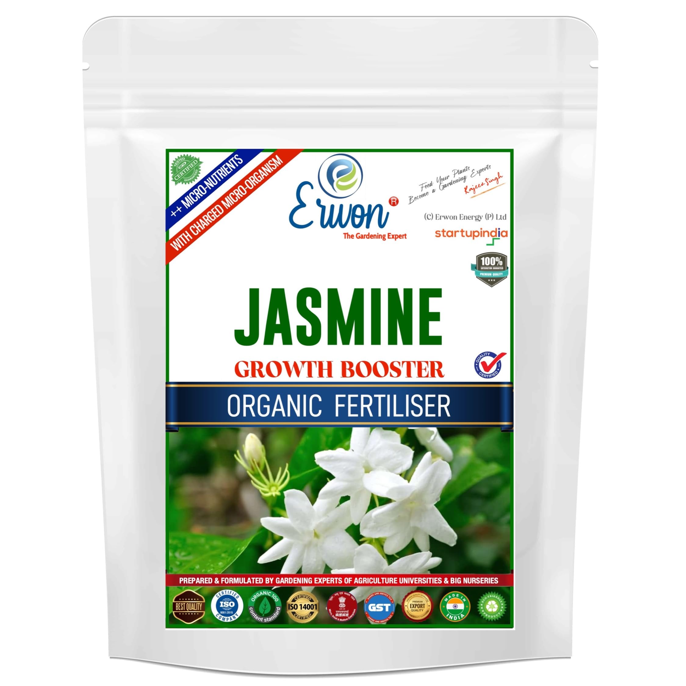 Sponsored Ad - Jasmine Flower Booster, Premium Essential Powerful Organic Fertiliser for Jasmine Plants, with Charged Micro-organism and ++ Micronutrients (400 gm)