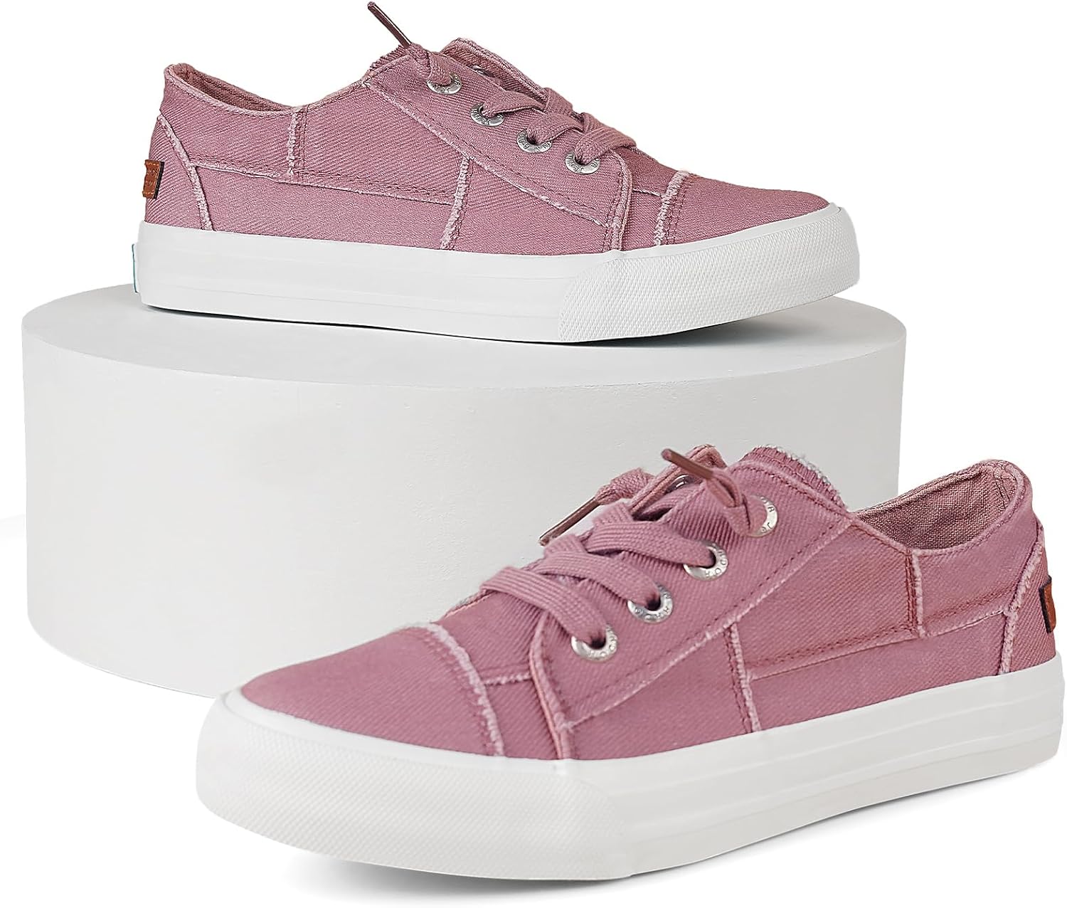 JENN ARDOR Womens Slip On Sneakers Low Tops Canvas Shoes for Women Casual Tennis Shoes Play Sneakers Fashion Shoes