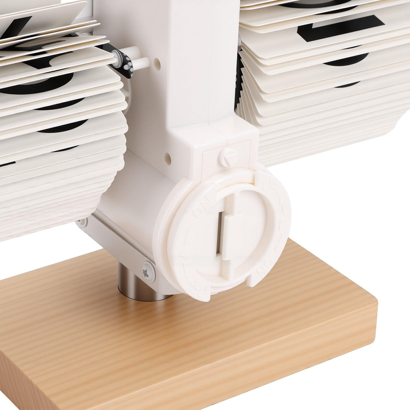 Orologio Flip Automatico 12 Ore Batteria Sveglietto Digitale Retrò da Tavolo, Acciaio Inox Legno Noce Silenzioso per Soggiorno Ufficio Camera da Letto (cornice bianca)