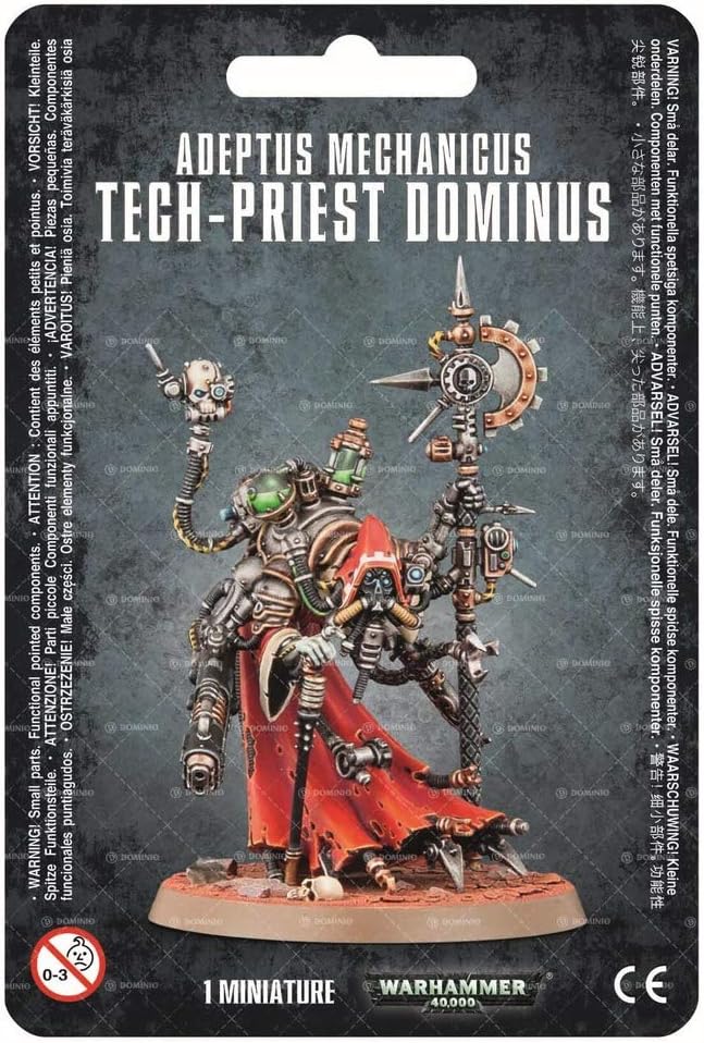 Games Workshop 99070116001" Warhammer 40,000" Adeptus Mechanicus Tech-Priest Dominus Action Figure, Black