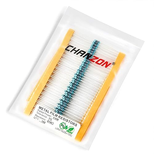 Vista 140 de Chanzon 100pcs 1/4W (0.25W) 33K Ω ohmios Resistencia fija de película metálica 0.01 ±1% Tolerancia 33KR MF Resistencias de orificio pasante
