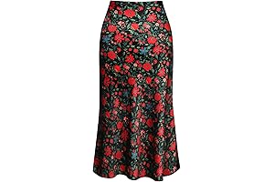 Floral Skirt for Women: High-Waist, Midi-Length, Perfect for Any Occasion