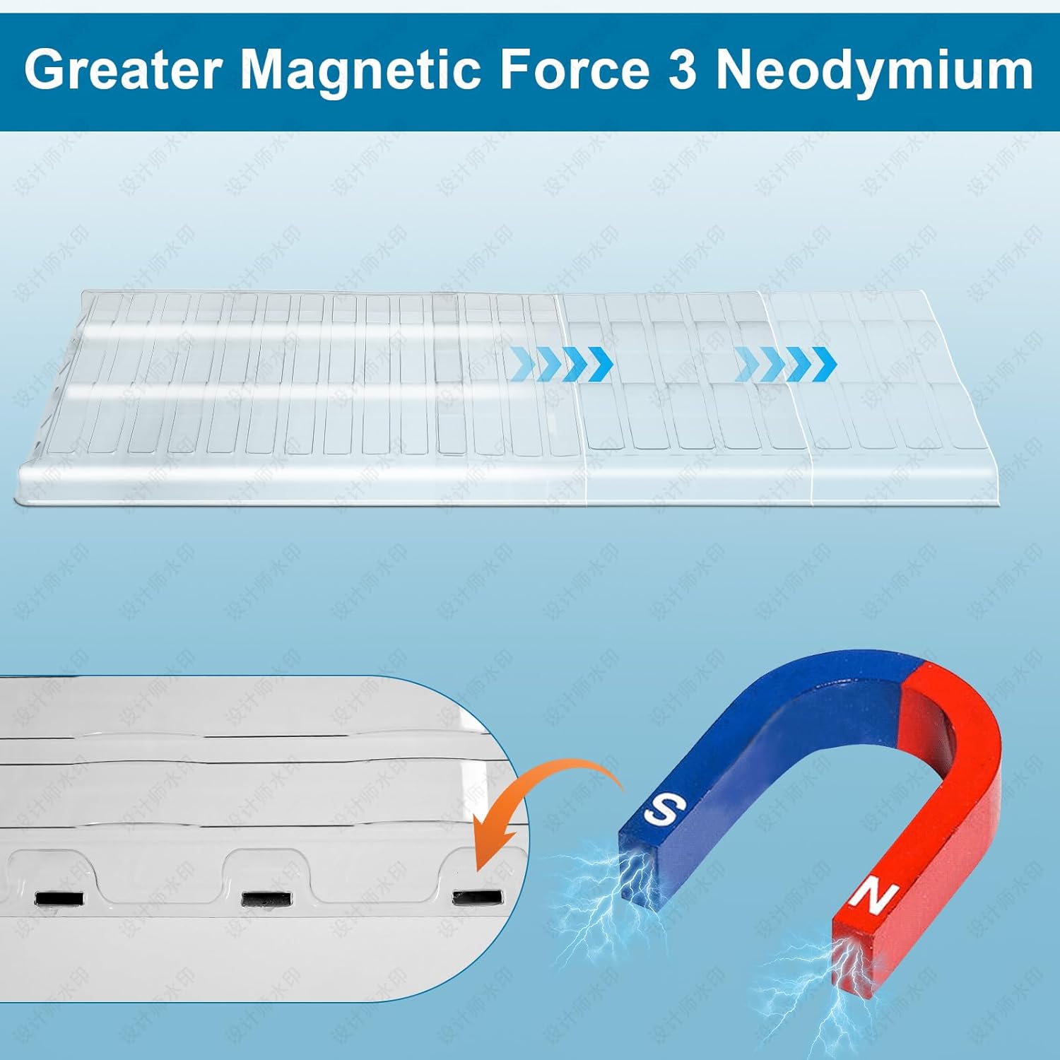 Air Vent Extender for Under Furniture Extend from 17"-48" Magnetic Vent Deflector for Floor Register Up to 12" Wide 1.5mm Thick - Image 5