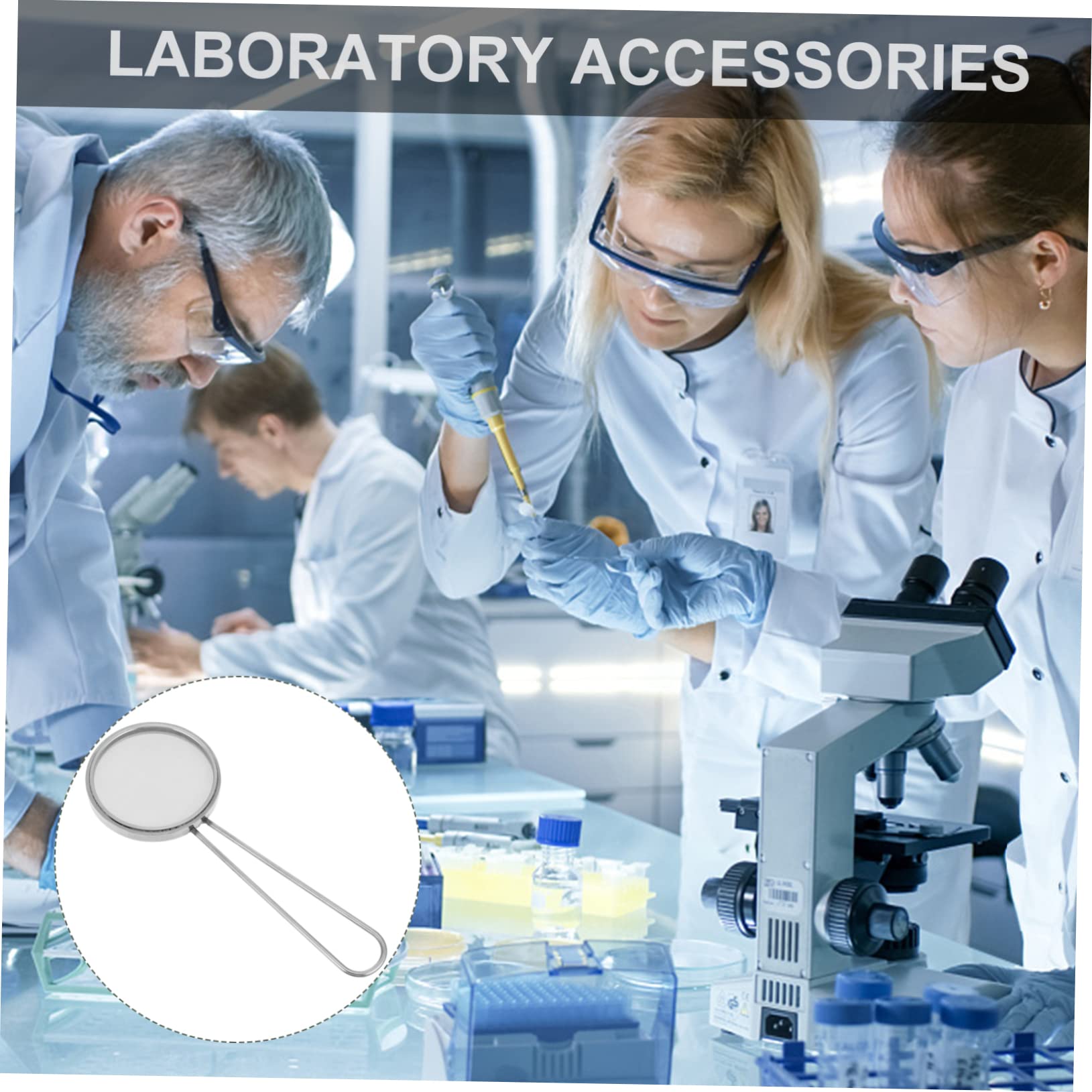 NAMOARLY 100 Cell Sieve Stainer Steel Strainer Mini Cell Strainer Mesh Strainer Test Sieve Falcon Cell Strainer Laboratory Accessories Standard Cell Strainer Filter Stainless Steel Silver