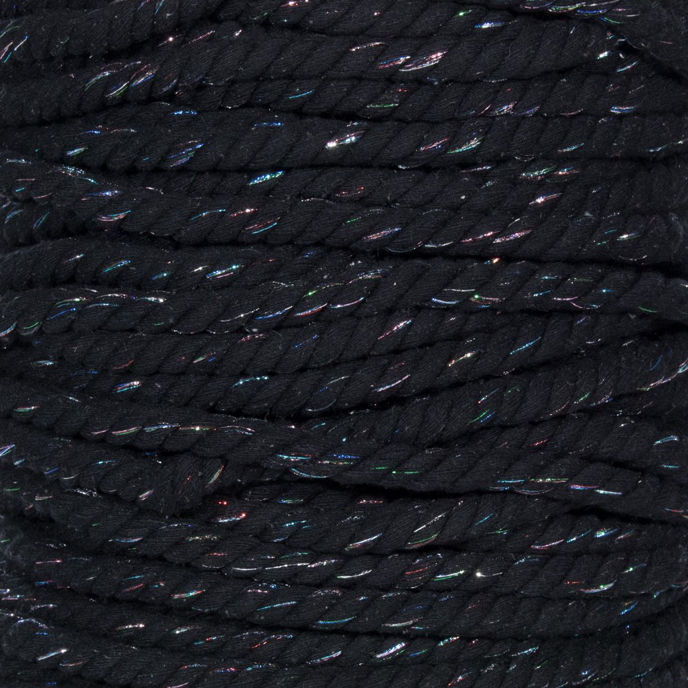 Super Soft 3 Strand Twisted Cotton Rope (Midnight, 1/2 Inch x 100 Feet) — image 1