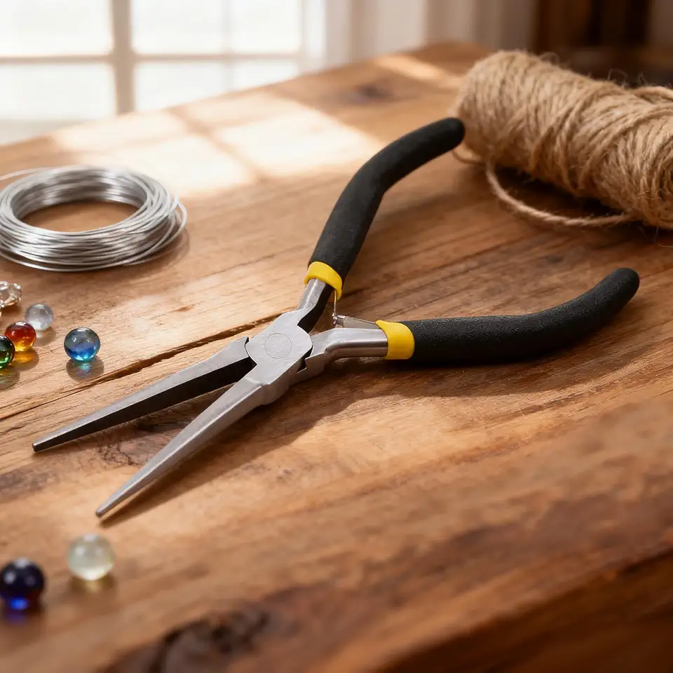 Mini alicate de ponta de agulha para joias, alicate de contas de fio de 15 cm para crrafts, artesanato de precisão, ferramenta de mão faça você mesmo