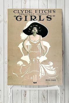 Postermanya pster4681 Girls Vintage Poster 40x60cm
