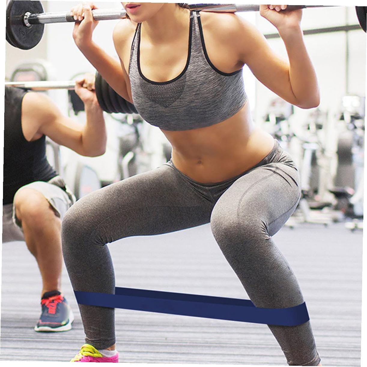 Abaodam Banda Elastica Resistenza Formazione Pilates Bande Cinghie Da Palestra Attrezzatura Palestra Gym Set Cinghia Per Esercizi Cinturino Da Allenamento Gel Di Silice Blue