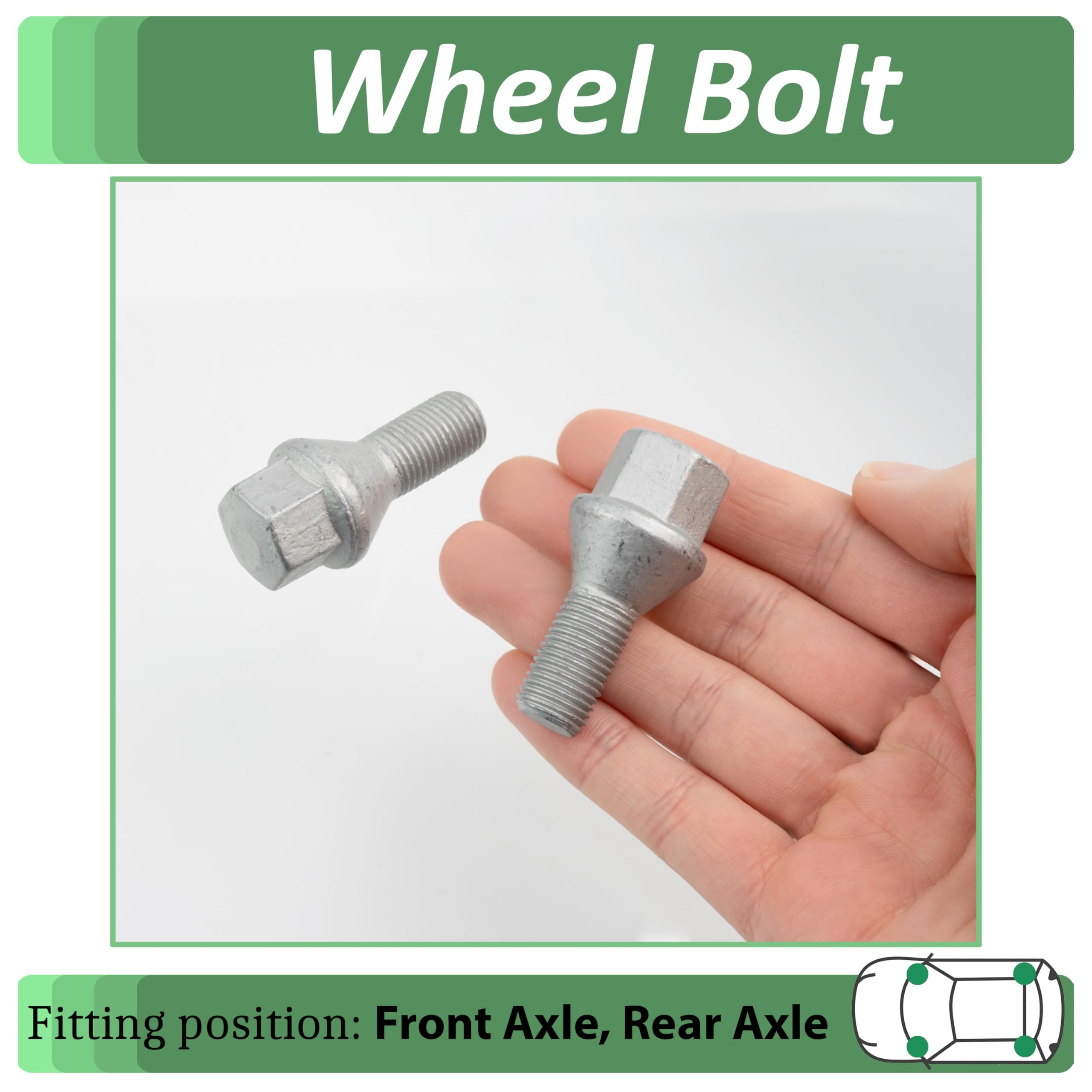 AERZETIX C77700-2x Boulons De Roue M12x1.25 Compatible Avec Numéros OE