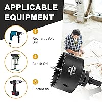 Vista 186 de Sierra perforadora de 4 1/8 pulgadas (4.134 in) para madera y plástico, broca de núcleo de cortador de agujeros bimetálico HSS para paneles de yeso