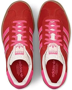Amazon | [アディダス] ガゼルボールド W GAZELLE BOLD レッド/ピンク