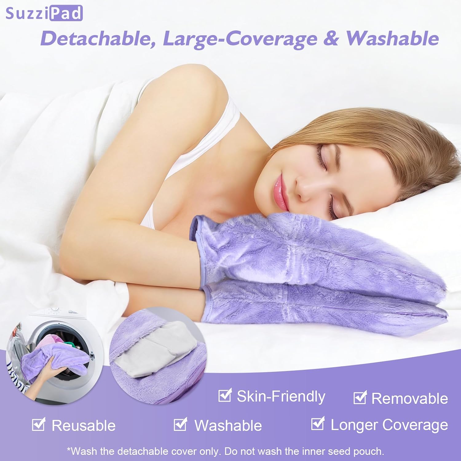 SuzziPad Heated Gloves for Fatigue Soothing, Microwavable Glove for Women to Reduce Discomfort, Washable Hands Warmers, Hand Heating Pad Item for Elderly, Microwave Moist Pads for Heat Compress - Image 5