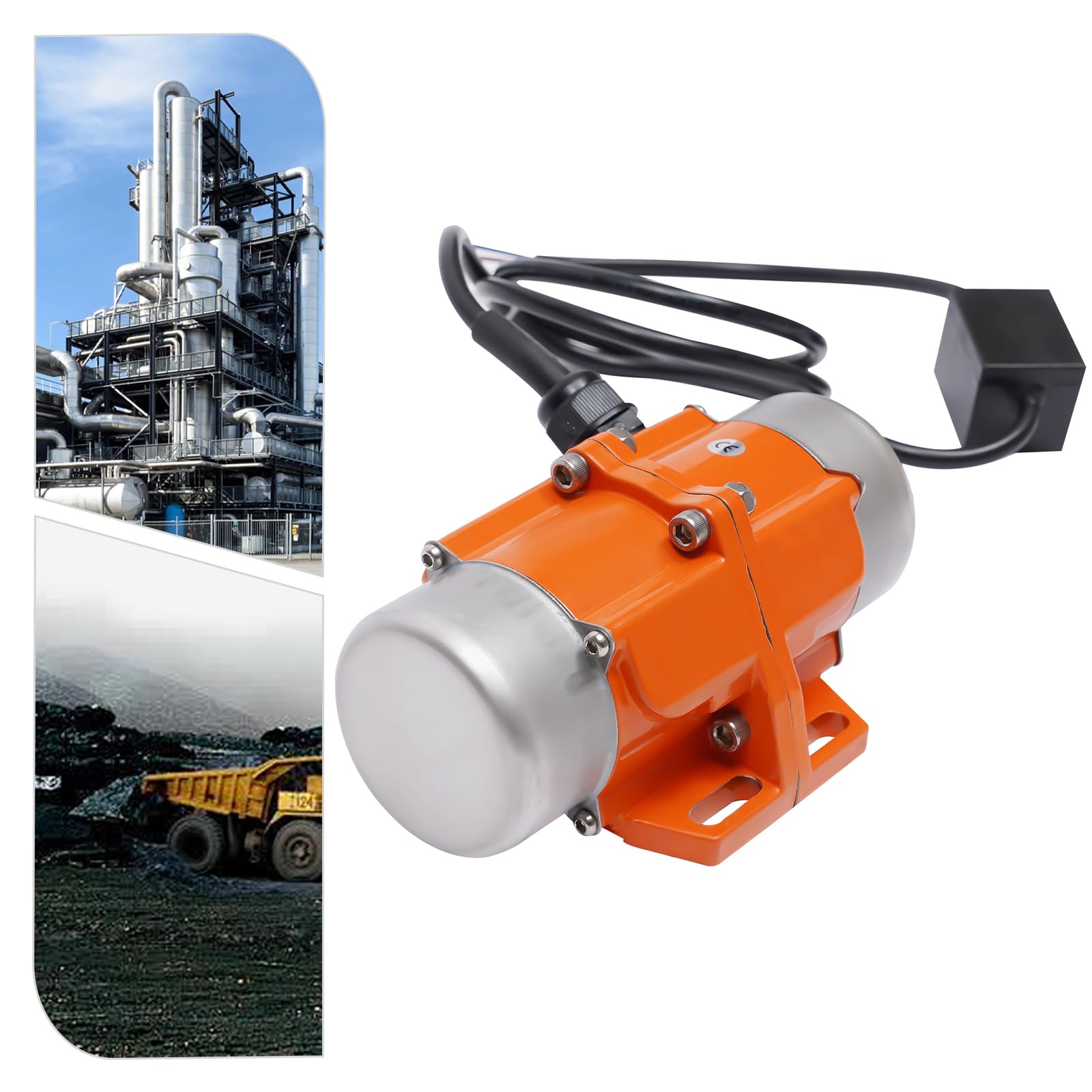 Motor de vibración asíncrono monofásico de 50 W, potencia oscilante ajustable de 3000 rpm, carcasa de aluminio, motor industrial estable para construcción, alimentos, minería