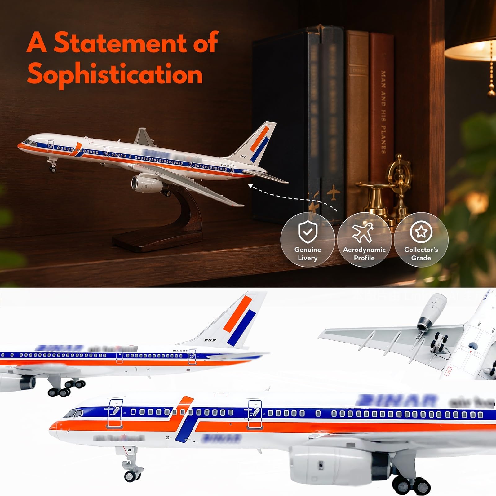1:400 Scale K-L-M Dutch B757-200 passenger Die-Cast Alloy Aircraft Model for Adults NG53096 - Highly Detailed Display Replica Perfect on Desk Shelf Aviation Enthusiast Souvenir Gift