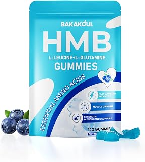 HMB and L-Leucine Gummies, HMB and Leucine Supplement Supports Muscle Fast Workout Support, HMB and Leucine Amino Acid for Men & Women, Sugar Free, Non-GMO, 600 Counts