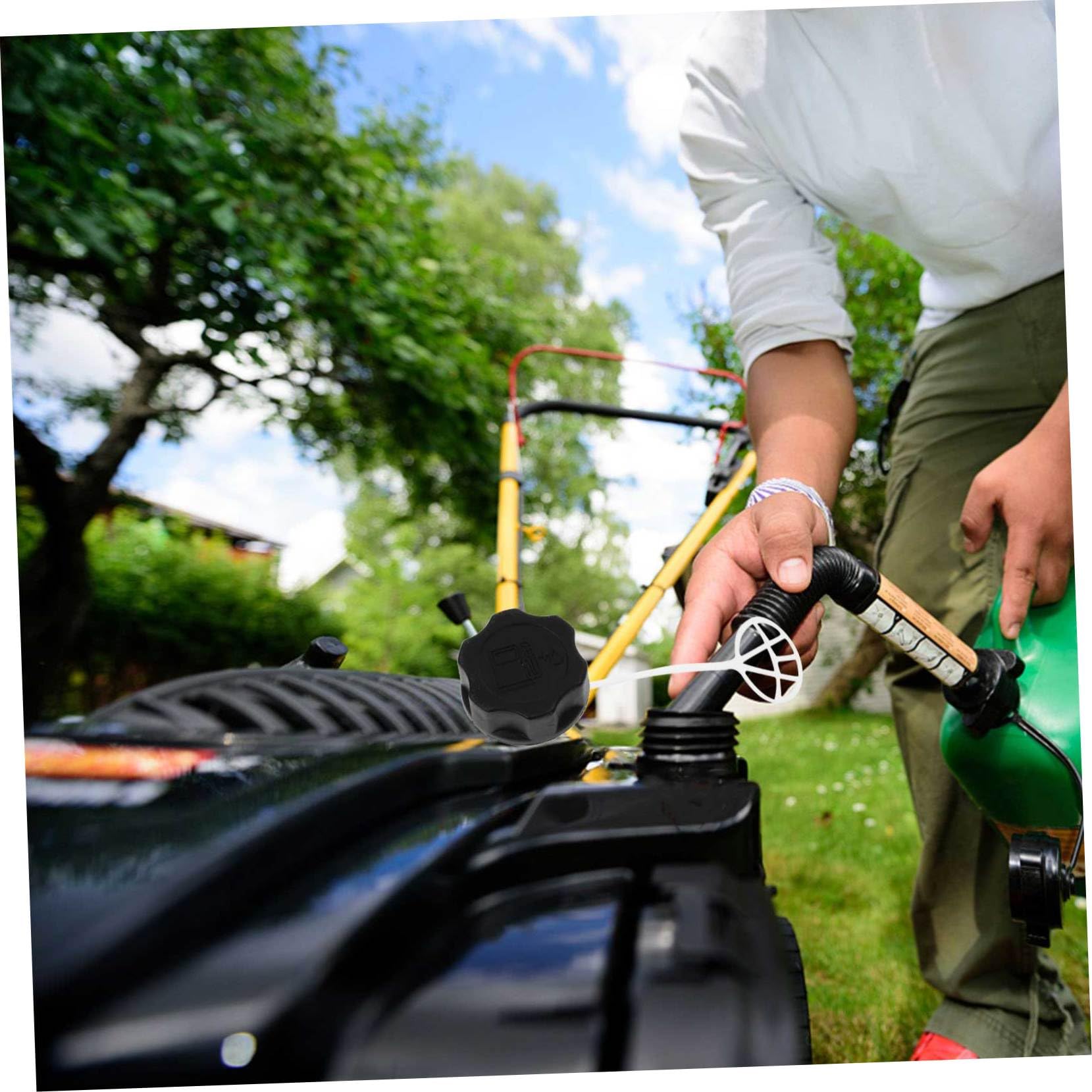 ORFOFE Tapón de Depósito de Combustible para Desbrozadora Recortadora Cortacésped Compatible con Motosierra Accesorios de Jardín Negro Resistente