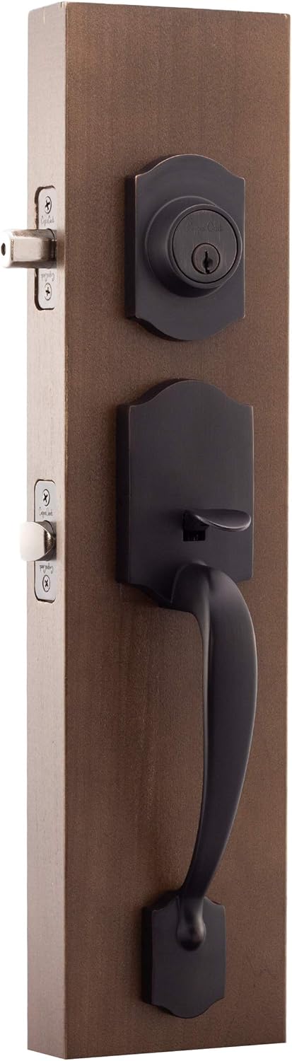Uр Tо 50% оƒƒ Copper Creek HZ2610XCK-TB Soft Contemporary Front Door Handle Set with Colonial Knob Trim, Tuscan Bronze