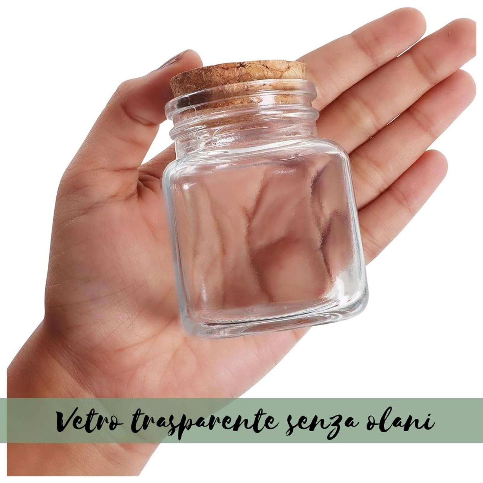 Doni Bomboniere 50 Barattolini 7x5x5 portaconfetti Trasparenti Personalizzate Fai da Te Matrimonio Battesimo Nascita cresima Comunione Laurea