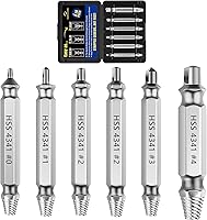 Vista 12 de Nuovoware Juego de extractor de tornillos dañados, 33 piezas mejoradas, kit extractor de tornillos pelados fácil de quitar, juego de removedor