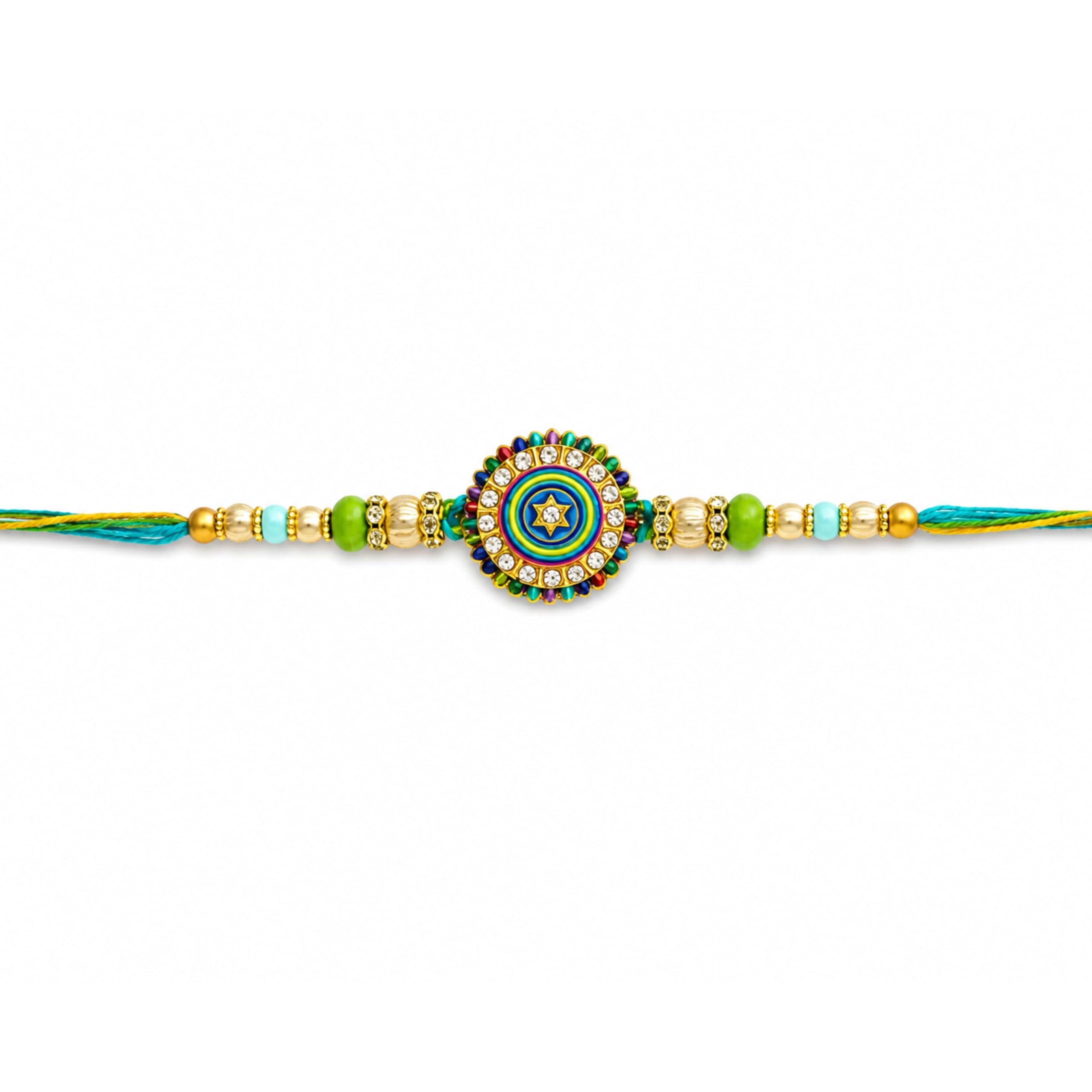 Shreeji Creations Multicolor Stone Pendant Rakhi