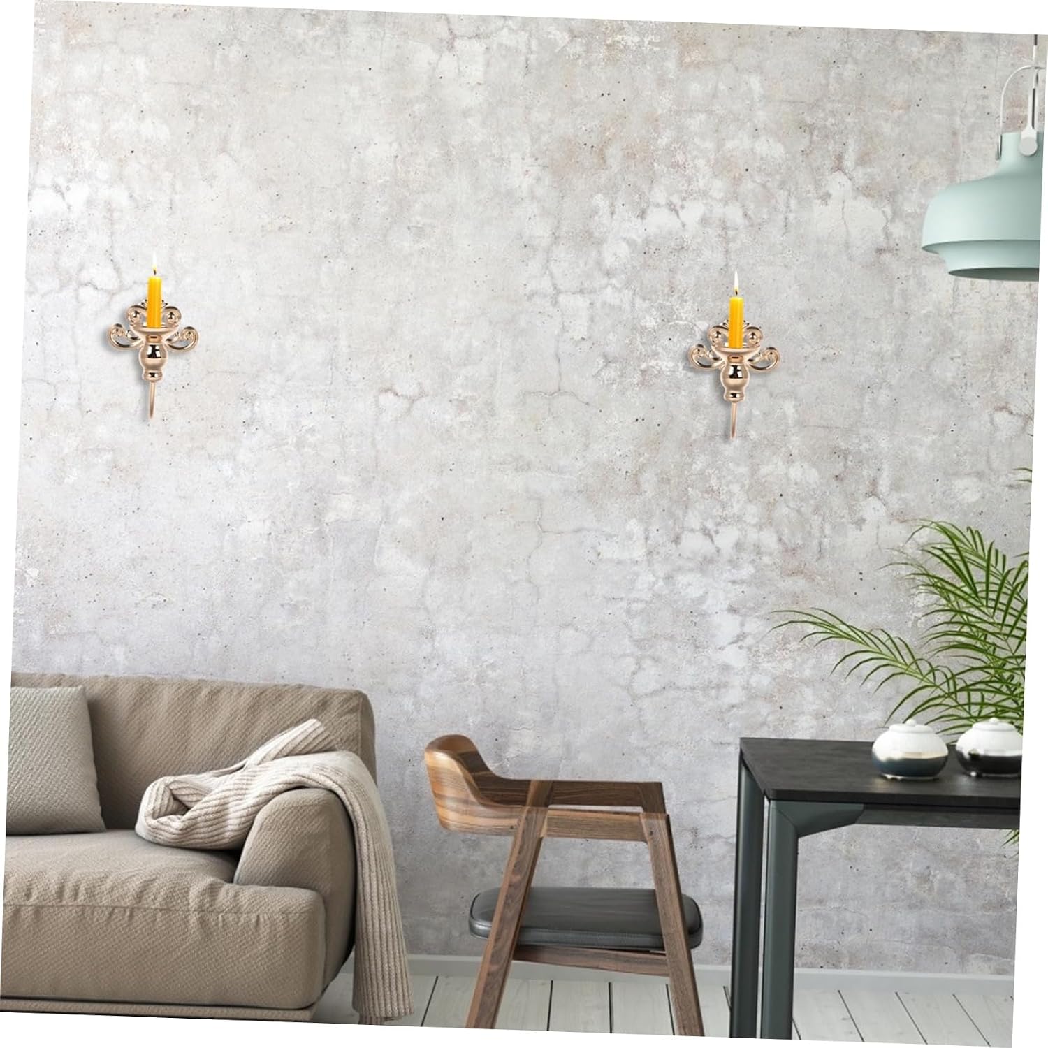 Iron Wall Candle Holder Sconce for Dining Room Office Decor