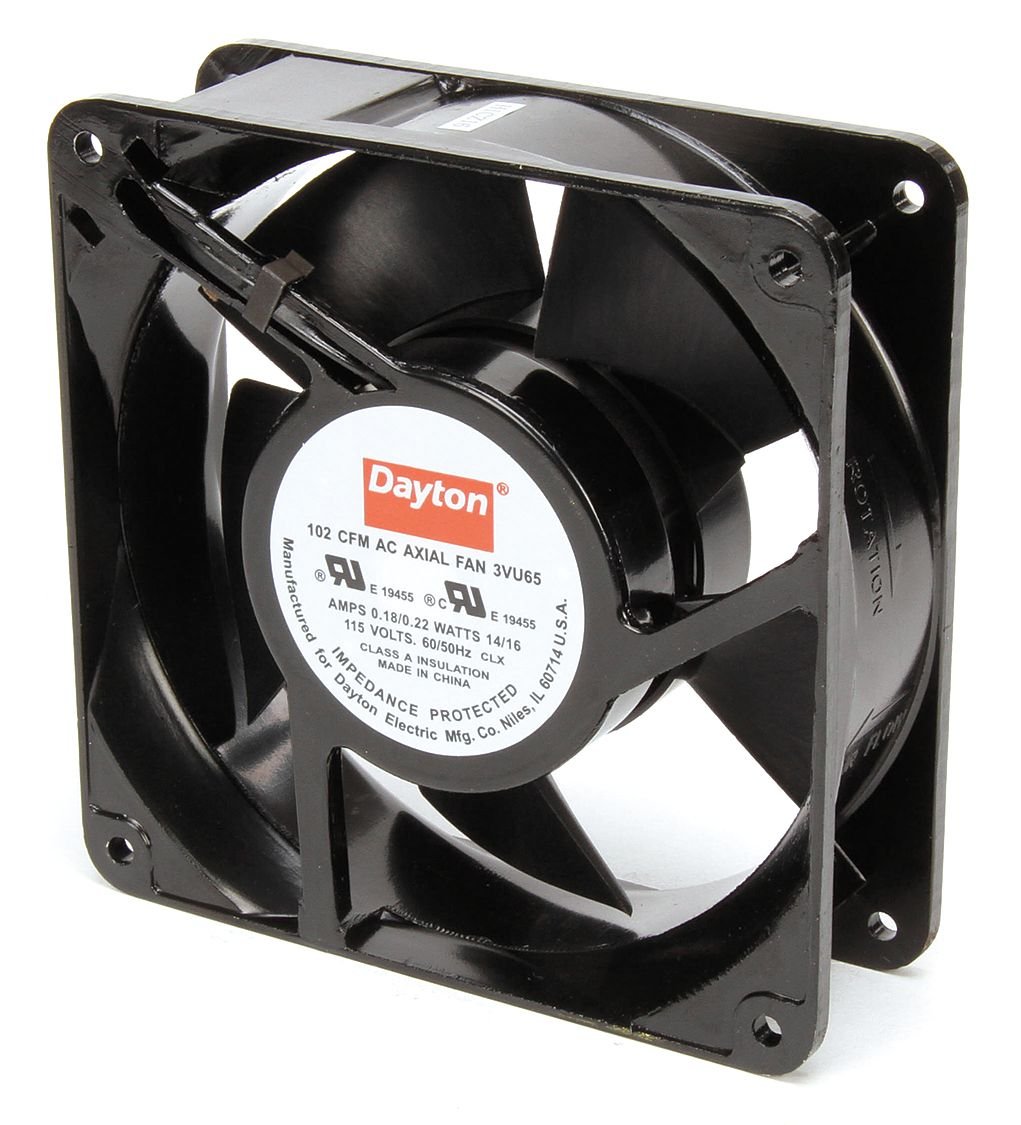 Dayton Axial Fan 115 Volts AC; 14 Watts; 105 CFM; Model 3VU65