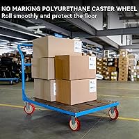 Vista 5 de Ruedas de Repuesto de 5" para Carrito, Ruedas de Carrito de Compras de Poliuretano con Eje de 5/16", Cada Rueda Soporta 350 libras