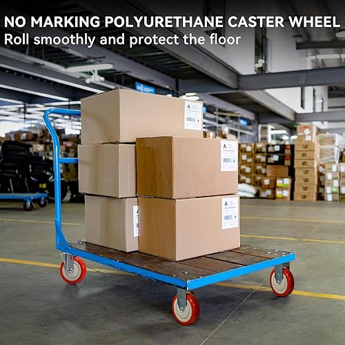 Miniatura 5 de Ruedas de repuesto de 5 pulgadas para carrito, ruedas de poliuretano con eje de 516 pulgadas, cada rueda carga 350 libras (paquete de 20 unidades de