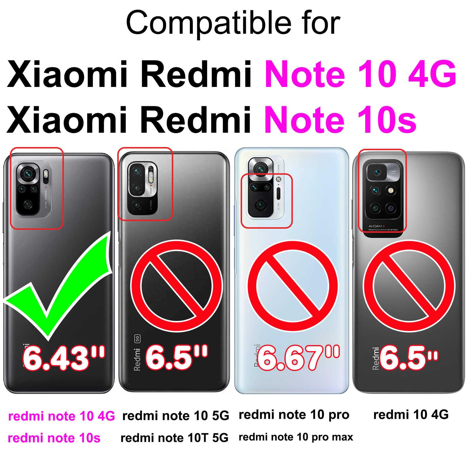 Custodia Portafoglio Per Xiaomi Redmi Note 10/10S - Pelle PU, Slot Carte, Verde - Foto 10