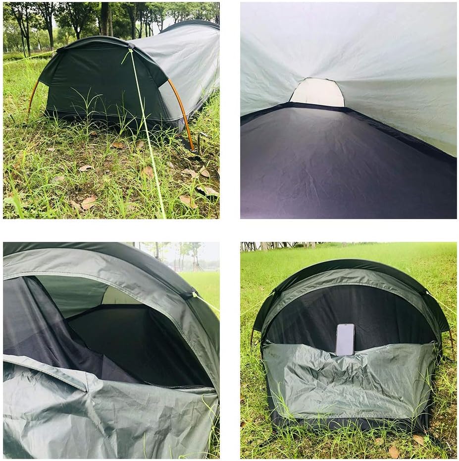 Ultralight Bivvy Bag Tent,with Wind Rope&Tent Pegs & Outer Bag,Compact Single Person Waterproof Ventilated Tent for Camping, Outdoor Survival : Sports & Outdoors