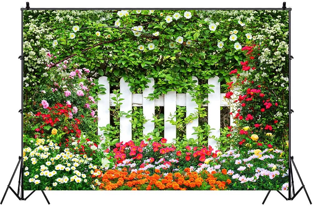 VIDMOT Spring Backdrop for Photography 9x6ft Flower Wall