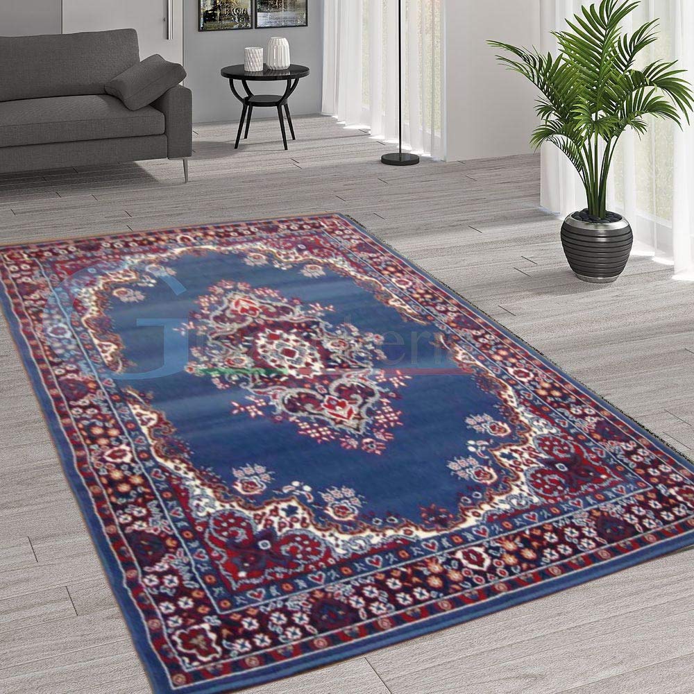 GBiancheria TAPPETO SALOTTO MOTIVO PERSIANO ART 0126 Col. AZZURRO (140x200)