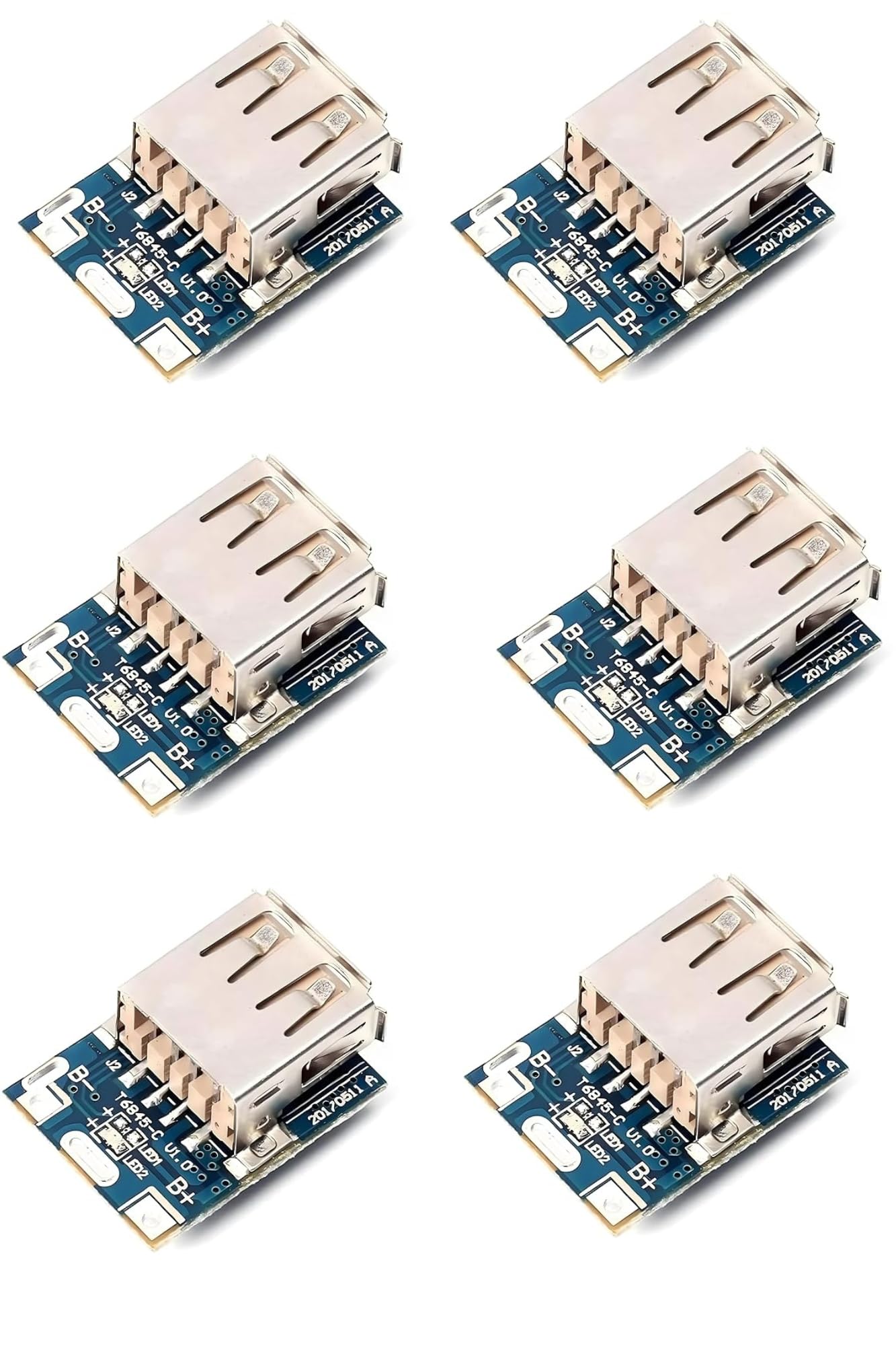 R&D T6845 Power Bank 5V 2A Charging Circuit Module Pack of (6)