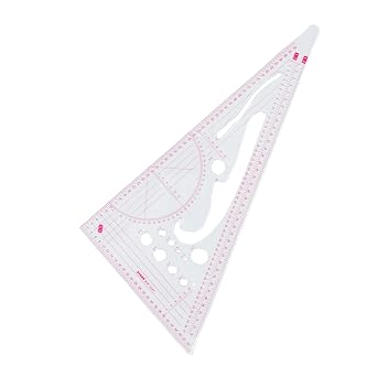 DIHAN #3345 Metric Triangle Scale 1/3 &1/4 &1/5 Sandwich line Sewing Tailor Vary Form Tailor Fashion Design Pattern Making Tailoring Garment Sewing Ruler