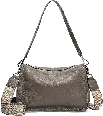 Genuine Leather Crossbody Bag Womens Lightweight Shoulder Purse ladies Small Hobo Handbag