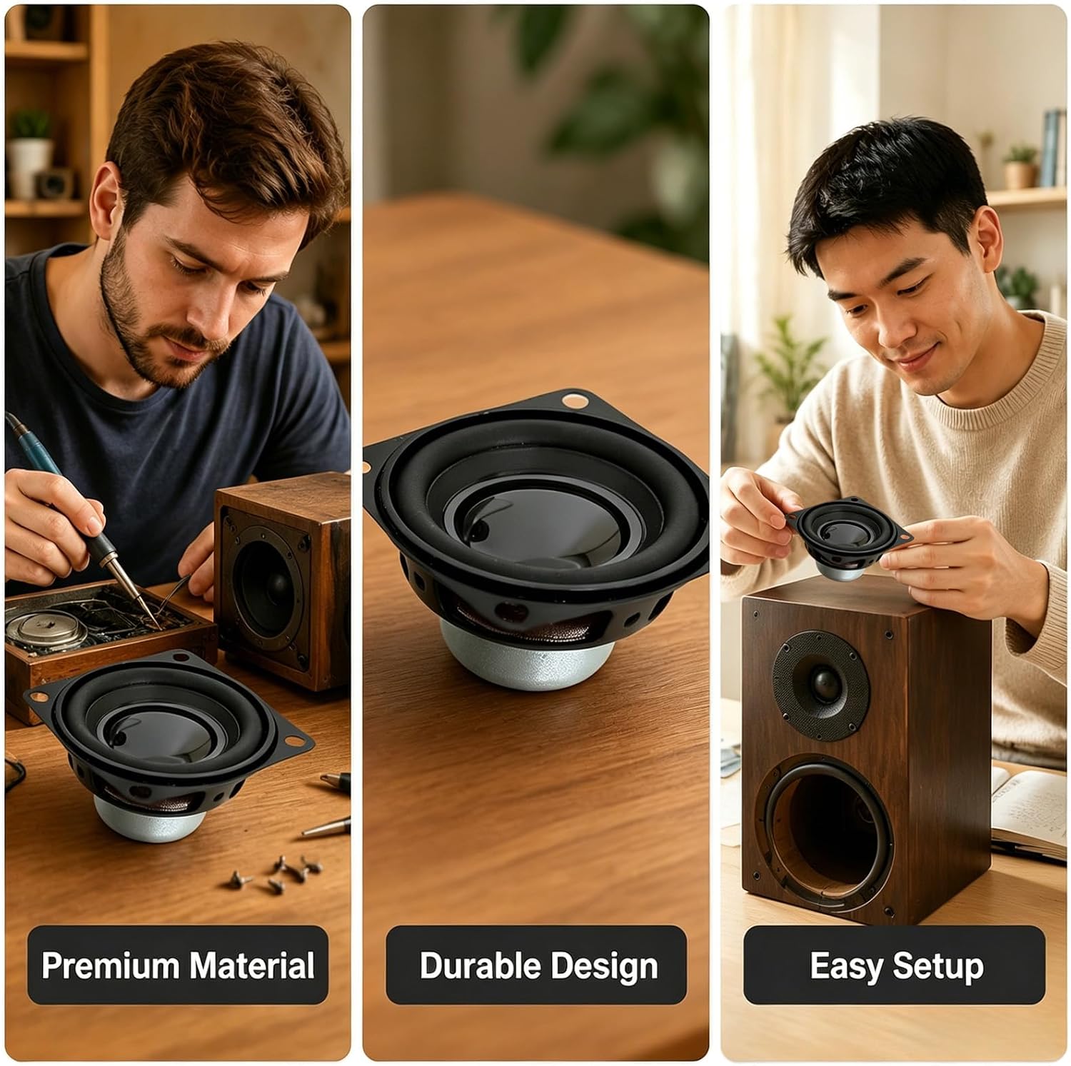 Gikfun 2" 4Ohm 10W Full Range Audio Speaker Stereo Woofer Loudspeaker for Arduino Replacement DIY (Pack of 2pcs) EK2182