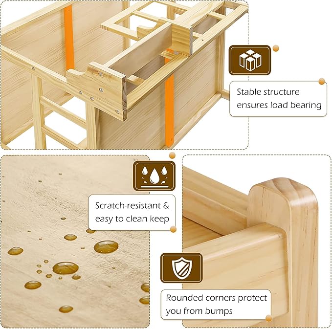 Cama Elevada de Madera para Perro Mediano miniatura 4