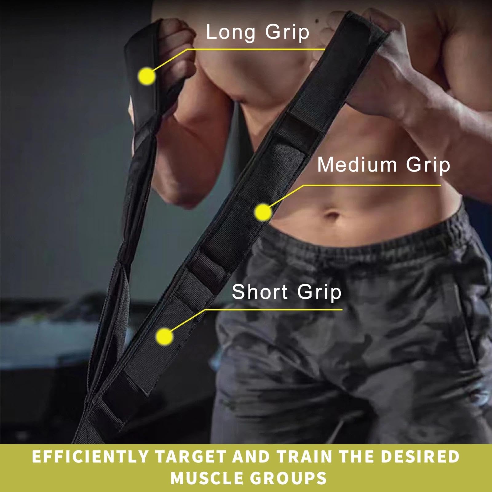 Corde Triceps Extra-longue 160 Cm Réglable - Musculation Bras, Dos, Abdos, Polyvalente Pour Machines Et Home Gym