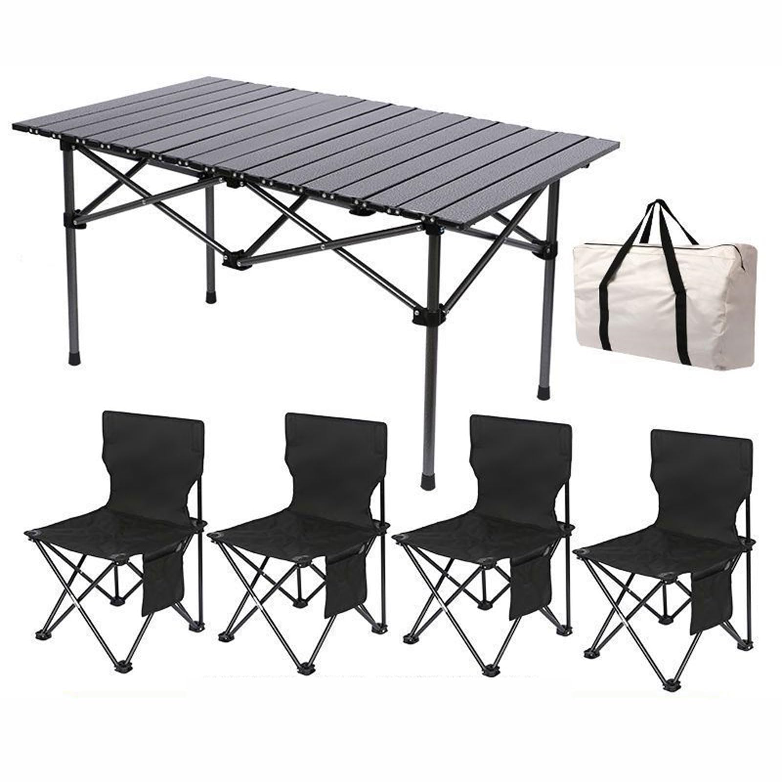 Table de camping compacte en acier au carbone, mobilier de terrasse durable et design