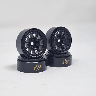 LGRP® FIFTEEN52® Traverse MX Series 1.0" Beadlock Wheels, (Satin Black), 28mm (1.1") x 31mm x 13mm (4 Wheels Per Order) Compatible with 1/24 Scale RC Axial SCX24, Element, Enduro, URUAV, LGF52100
