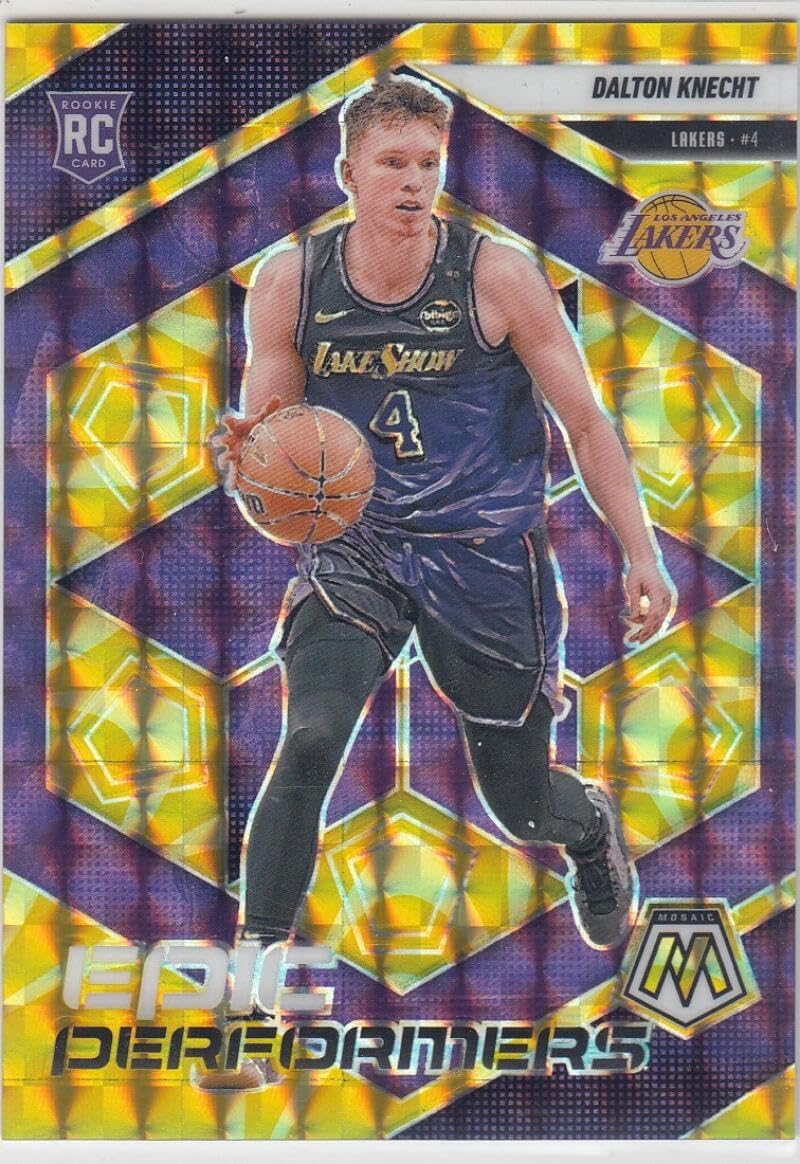 Basketball Trading Card 2024-25 Panini Mosaic Epic Performers Mosaic Reactive Yellow #14 Dalton Knecht EX/NM 20/99 Lakers